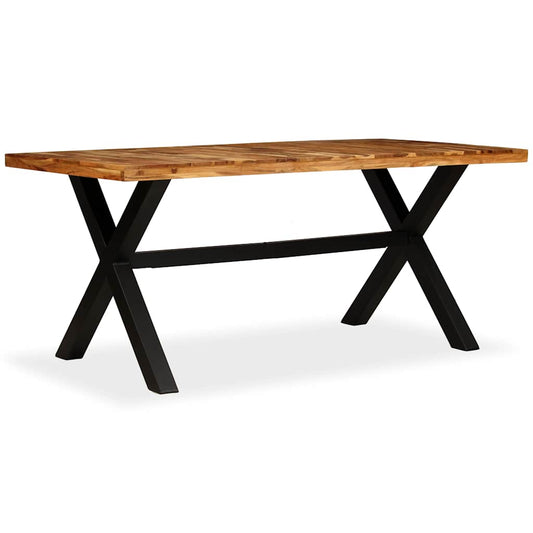 245640 vidaXL Dining Table Solid Acacia and Mango Wood 180x90x76 cm