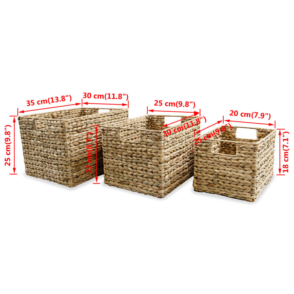 vidaXL Storage Box | Brown | Water hyacinth and metal frame