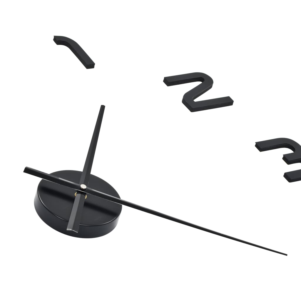 vidaXL 3d Wall Clock | High gloss black | EVA (ethylene-vinyl acetate) | XXL
