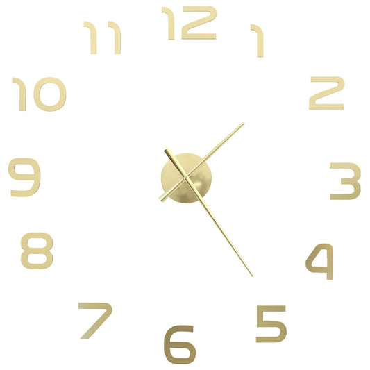 vidaXL 3D Wall Clock Modern Design 100 cm XXL Gold