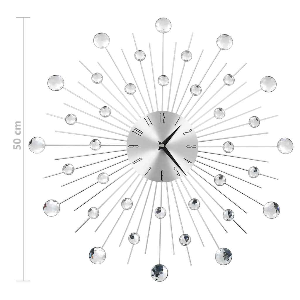 50642 vidaXL Wall Clock with Quartz Movement Modern Design 50 cm