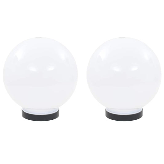 50654 vidaXL LED Bowl Lamps 2 pcs Spherical 20 cm PMMA
