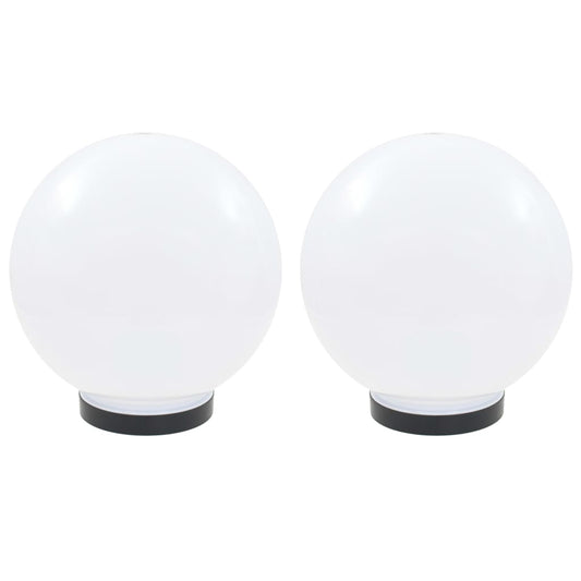 vidaXL LED Bowl Lamps 2 pcs Spherical 25 cm PMMA