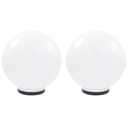 50657 vidaXL LED Bowl Lamps 2 pcs Spherical 40 cm PMMA