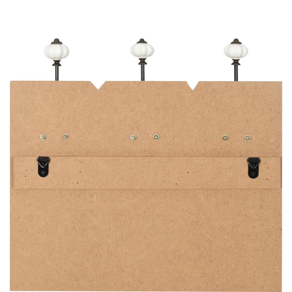 vidaXL Wall-mounted Coat Rack with 6 Hooks 120x40 cm FAMILY RULES