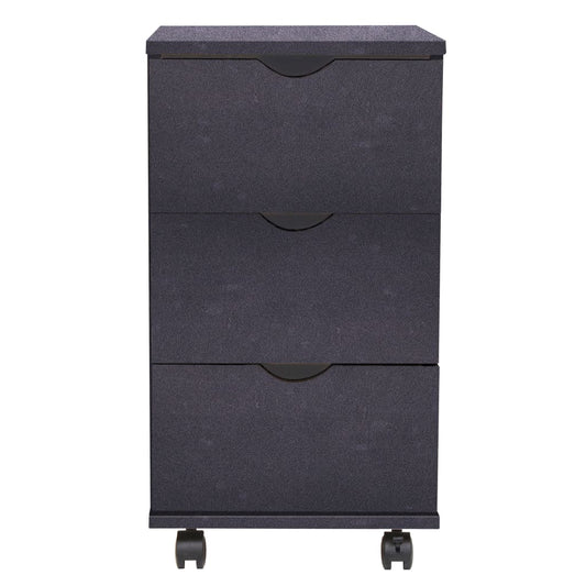 vidaXL Drawer Unit | Black | Engineered wood, plastic | Medium | Rollable
