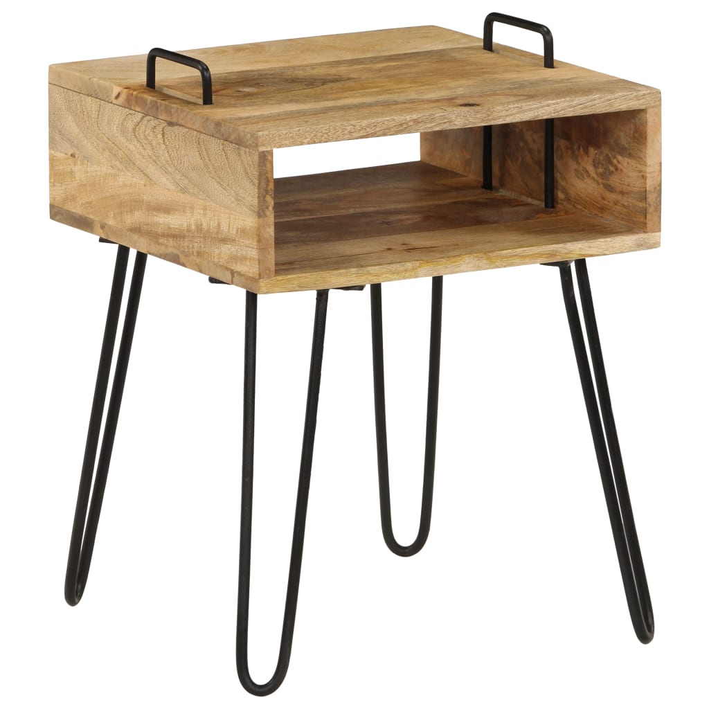 vidaXL Bedside Table | Natural wood and black