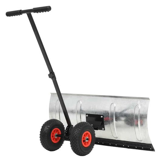 142915 vidaXL Manual Snowplough with Wheels 100x44 cm