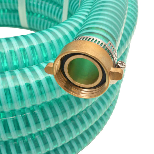 142884 vidaXL Suction Hose with Brass Connectors 4 m 25 mm Green