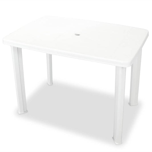 vidaXL 3 Piece Bistro Set Plastic White