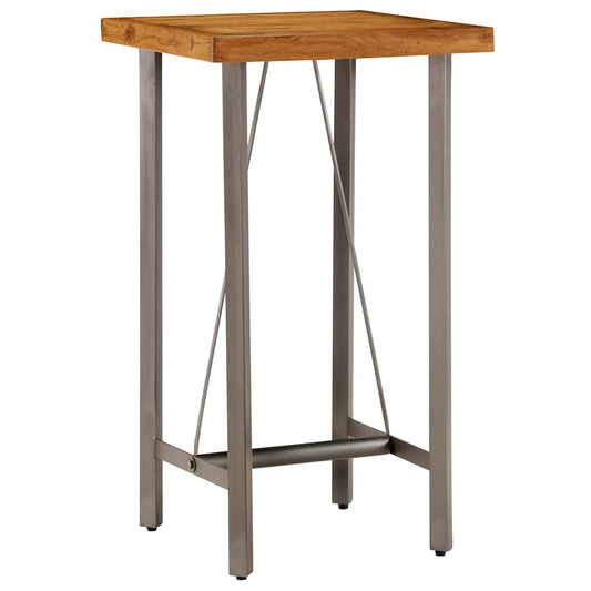 245803 vidaXL Bar Table Solid Reclaimed Teak 60x60x107 cm