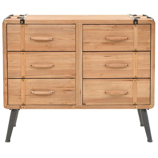 vidaXL Drawer Cabinet Solid Fir Wood 91x35x73 cm