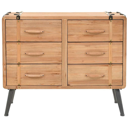 245774 vidaXL Drawer Cabinet Solid Fir Wood 91x35x73 cm