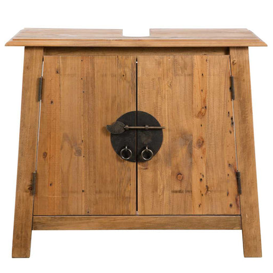vidaXL Vanity Cabinet | Natural pine | Solid pinewood | Medium