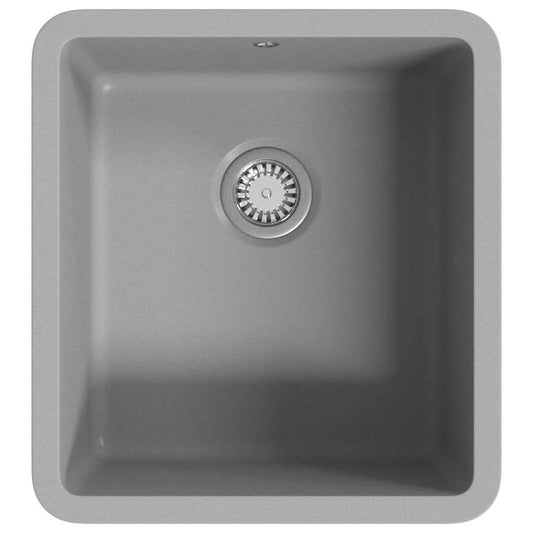 142961 vidaXL Granite Kitchen Sink Single Basin Grey