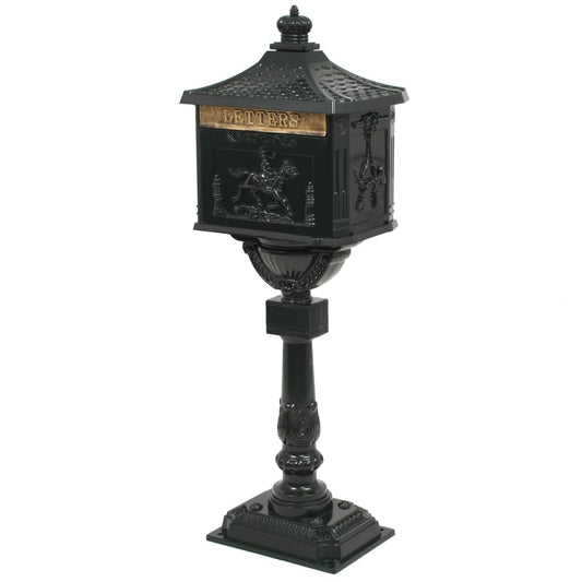 vidaXL Pedestal Letterbox | Green | Cast aluminium | Standard