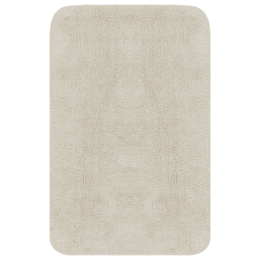vidaXL Bathroom Mat Set 3 Pieces Fabric White