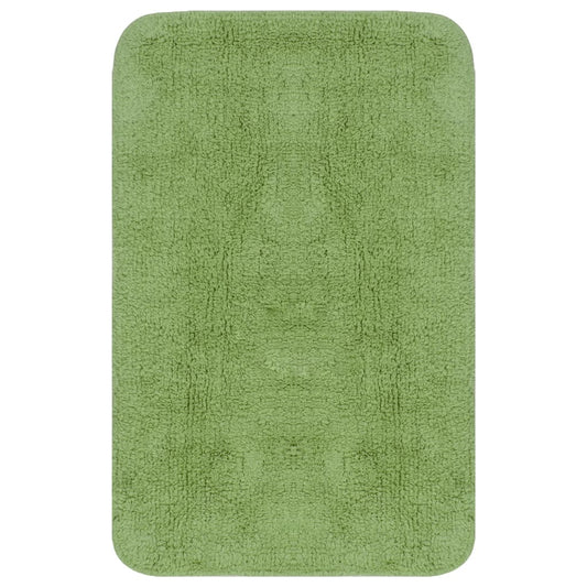 vidaXL Bathroom Mat Set 3 Pieces Fabric Green