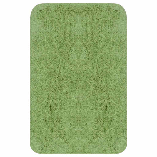 vidaXL Bathroom Mat Set 3 Pieces Fabric Green