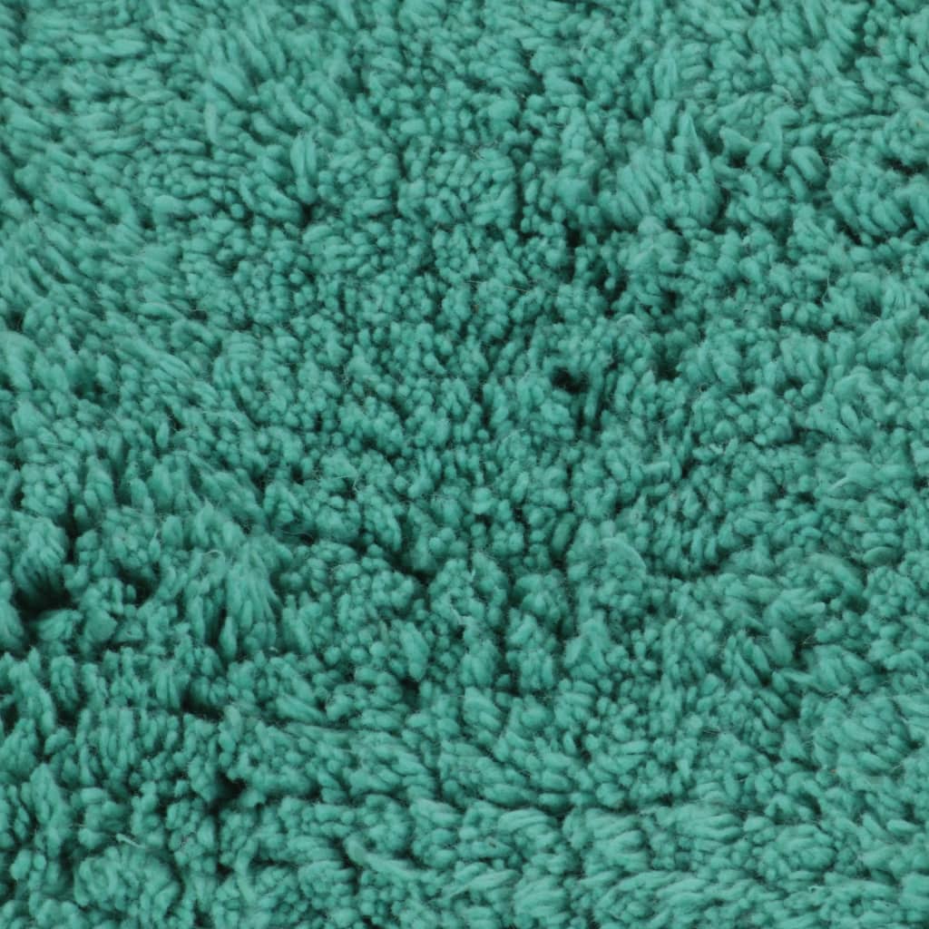 vidaXL Bathroom Mat Set 3 Pieces Fabric Turquoise