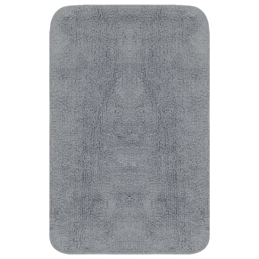 vidaXL Bathroom Mat Set 2 Pieces Fabric Grey