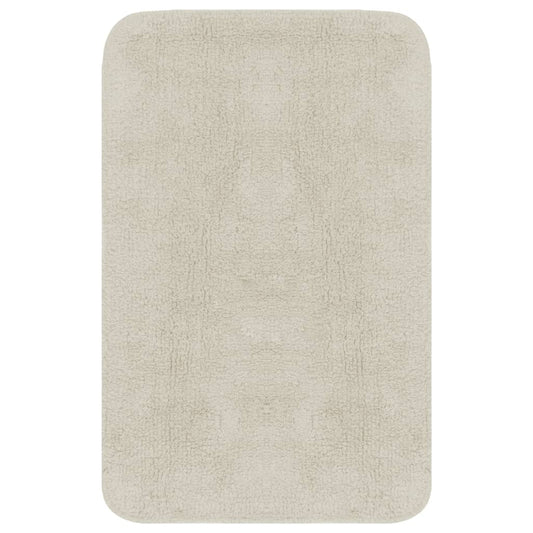 vidaXL Bathroom Mat Set 2 Pieces Fabric White