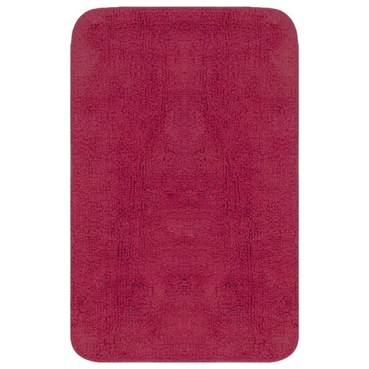 vidaXL Bathroom Mat Set 2 Pieces Fabric Fuchsia