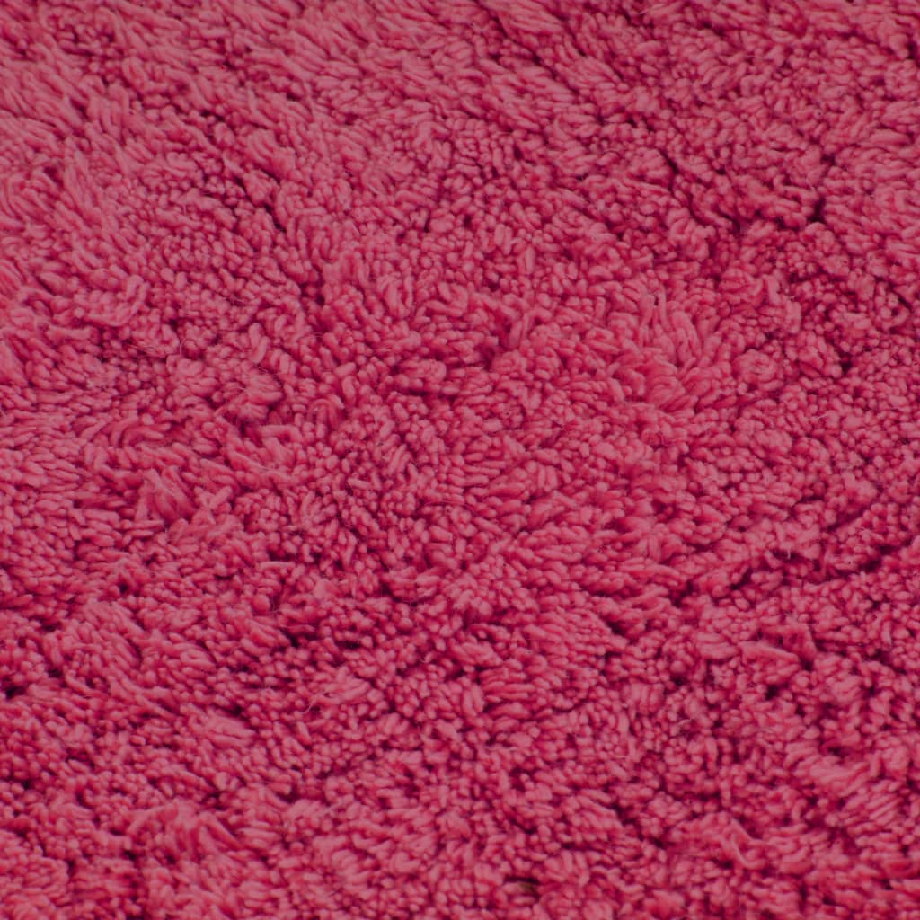 vidaXL Bathroom Mat Set 2 Pieces Fabric Fuchsia