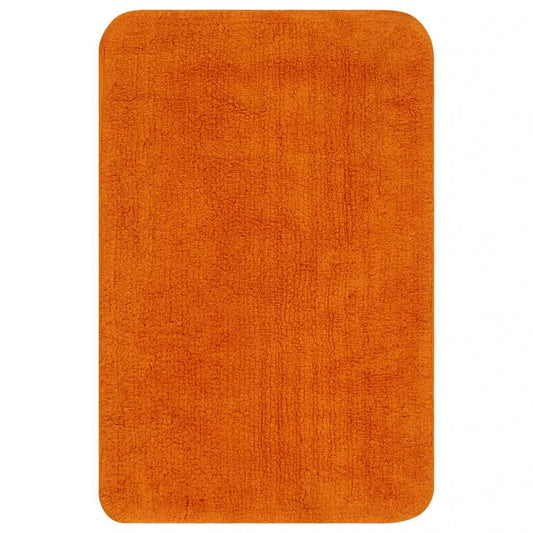 vidaXL Bathroom Mat Set 2 Pieces Fabric Orange