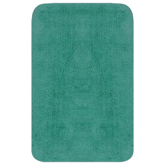 vidaXL Bathroom Mat Set 2 Pieces Fabric Turquoise