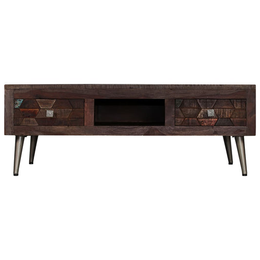 vidaXL Coffee Table Solid Reclaimed Wood 100x60x35 cm