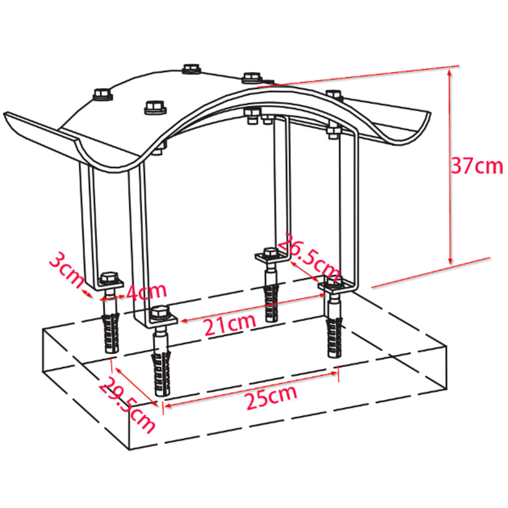 vidaXL Chimney Cowl Stainless Steel 50 x 50 x 37 cm