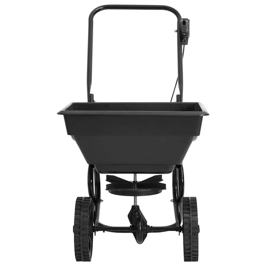 142965 vidaXL Walk Behind Salt Spreader PVC and Steel 80x46x75 cm 15 L