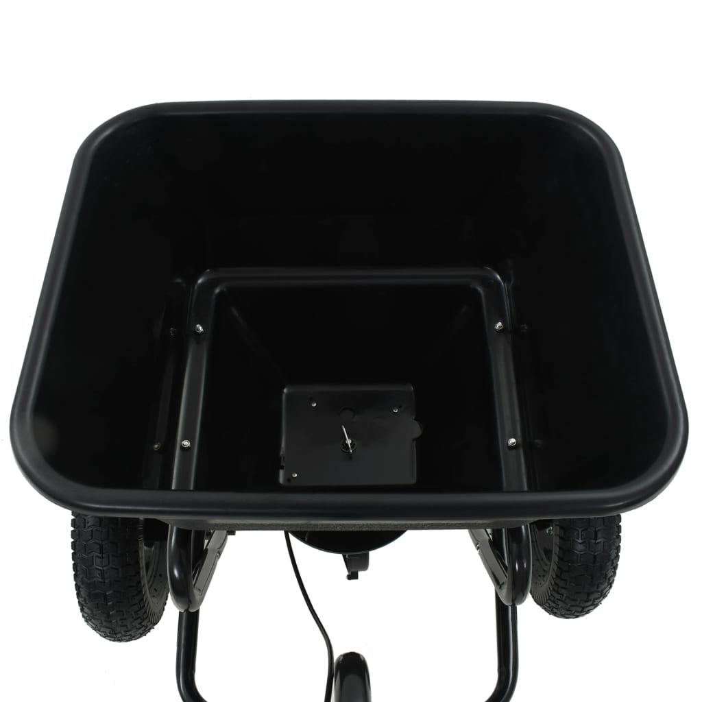 vidaXL Tow Behind Salt Spreader PVC and Steel 125x74x79 cm 45 L