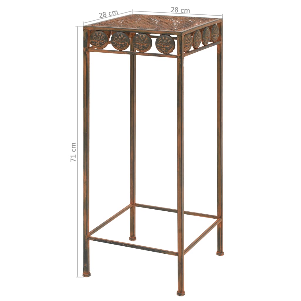 245928 vidaXL Plant Stand Set 3 Pieces Vintage Style Metal Rusty