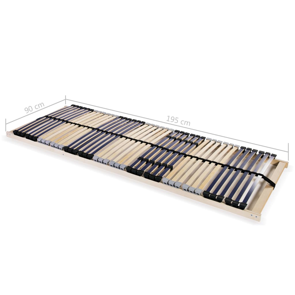 vidaXL Bed Base | Beechwood, Birch | Solid beechwood frame, Birch slats