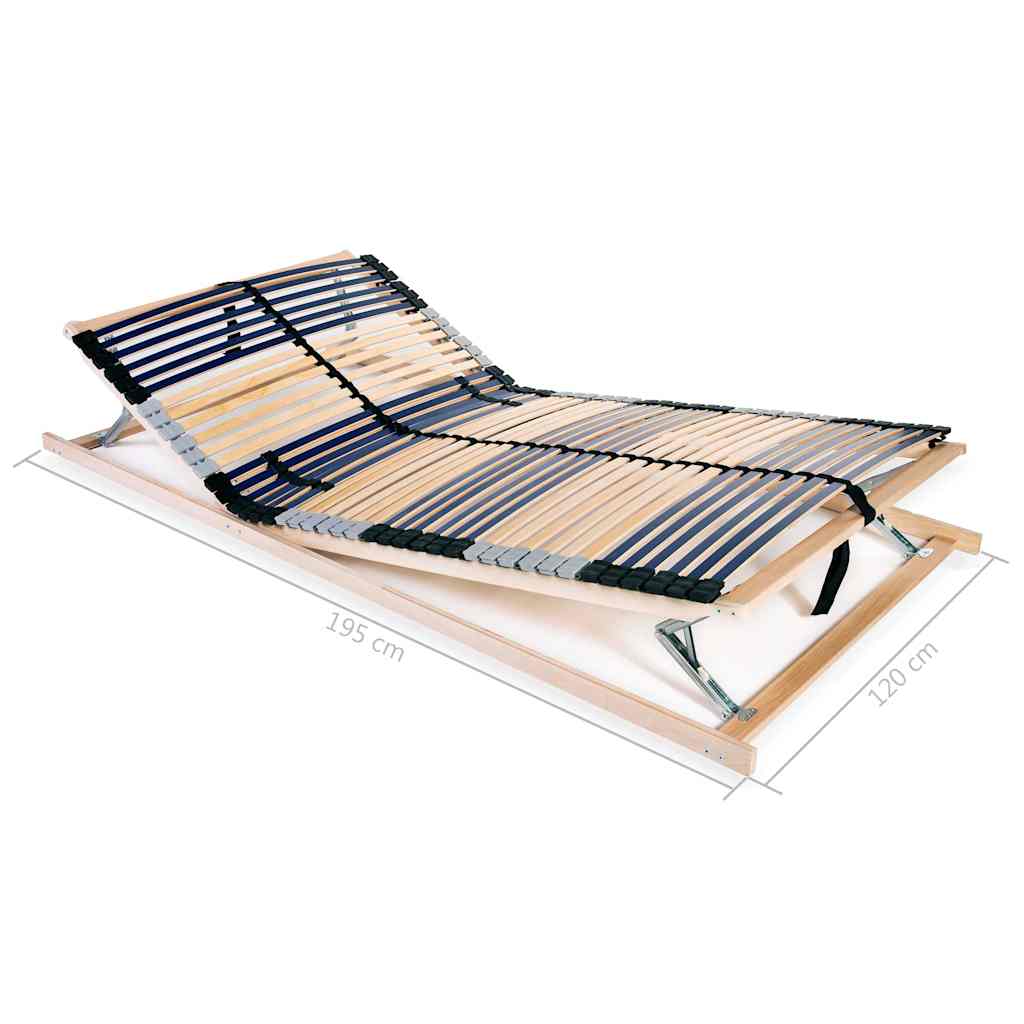 vidaXL Bed Base | Natural Birch | Solid beechwood frame with birch slats