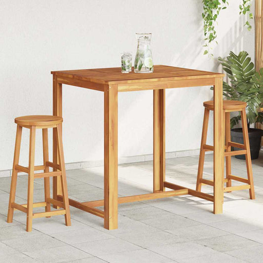 vidaXL Bar Stools 2 pcs Solid Acacia Wood