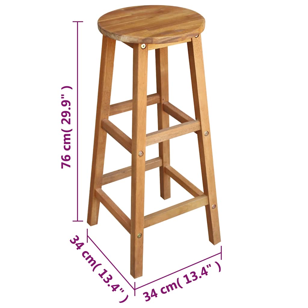 246670 vidaXL Bar Table and Stool Set 7 Pieces Solid Acacia Wood