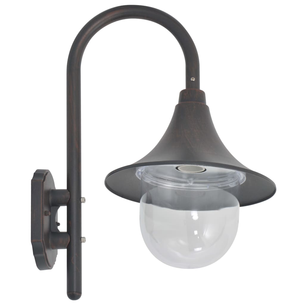vidaXL Garden Wall Lamp E27 42 cm Aluminium Bronze