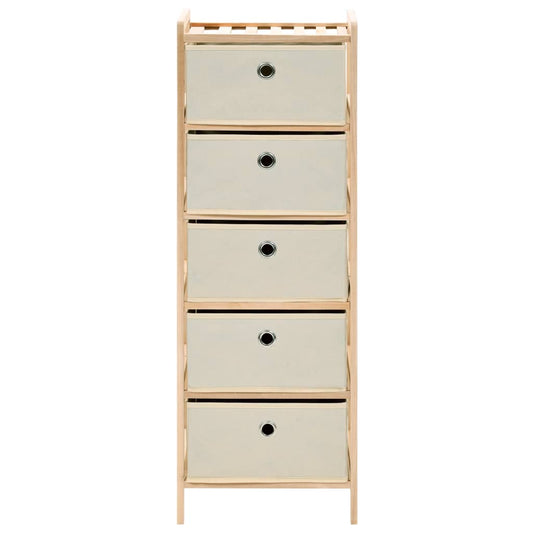 vidaXL Storage Rack | Beige, Cedar | Cedar Wood, Polypropylene | Medium