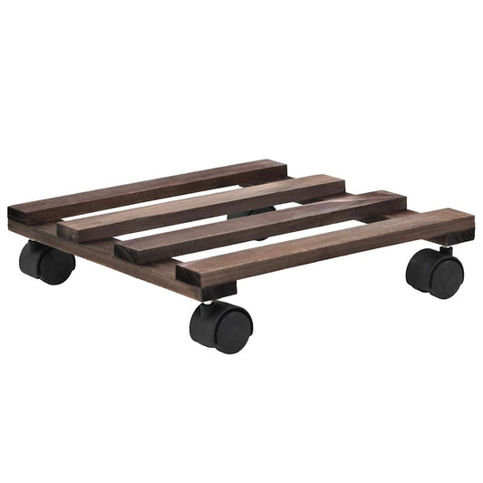 246442 vidaXL Plant Rollers 4 pcs Cedar Wood 25x25 cm