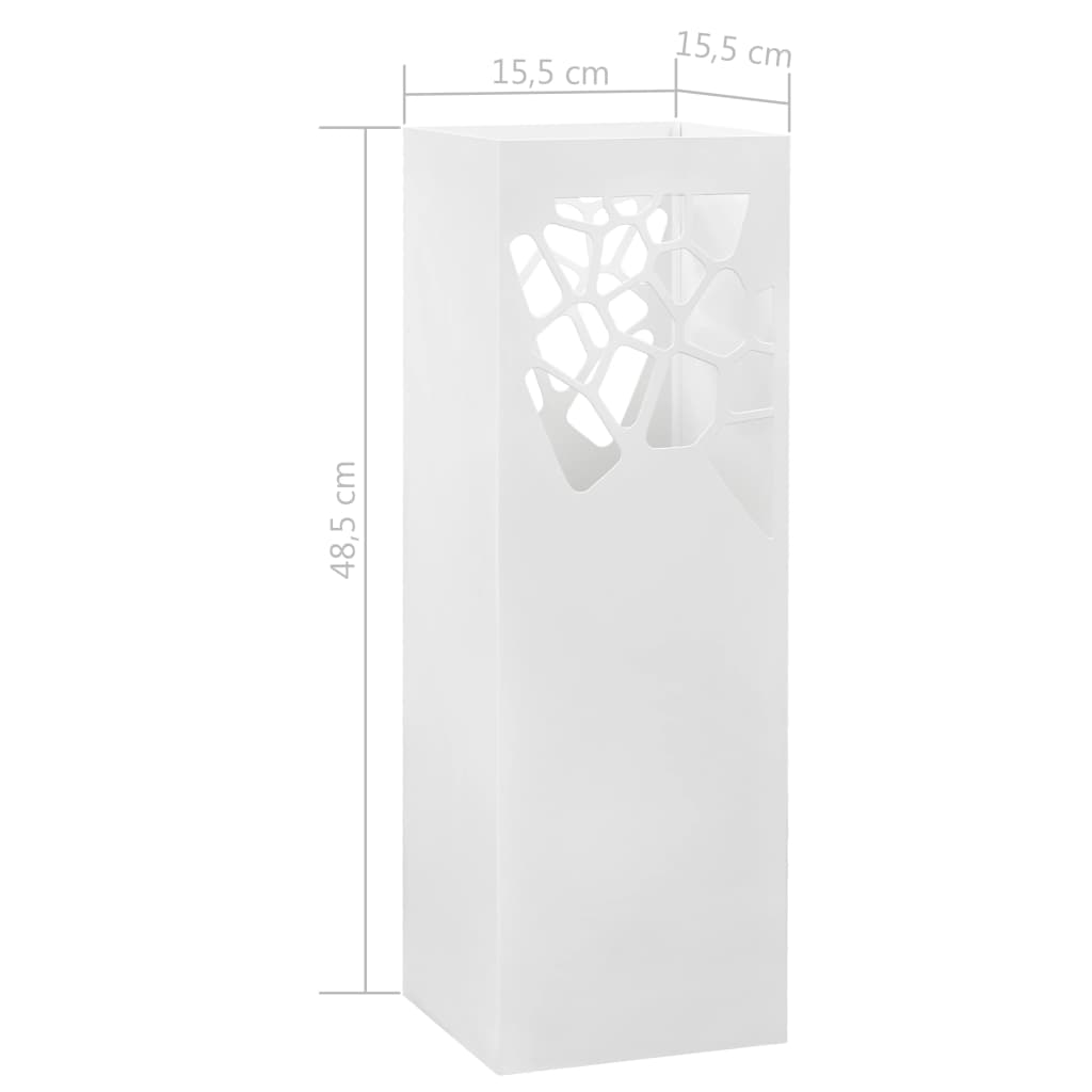 vidaXL Umbrella Stand Stones Steel White