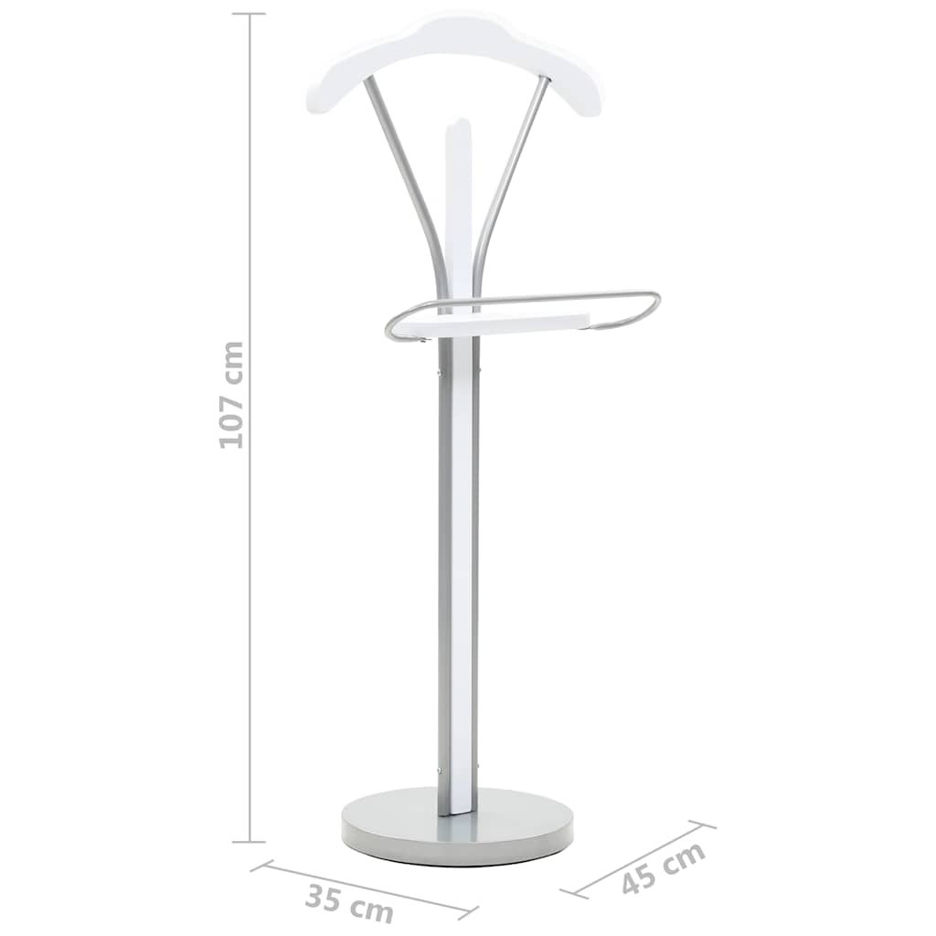 246720 vidaXL Suit Stand 45x35x107 cm White
