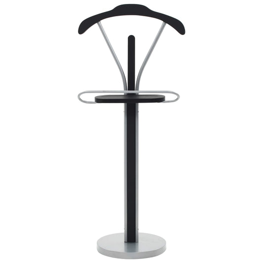 vidaXL Valet Stand | Black and Grey | MDF and Steel | Lightweight | Valet Stand