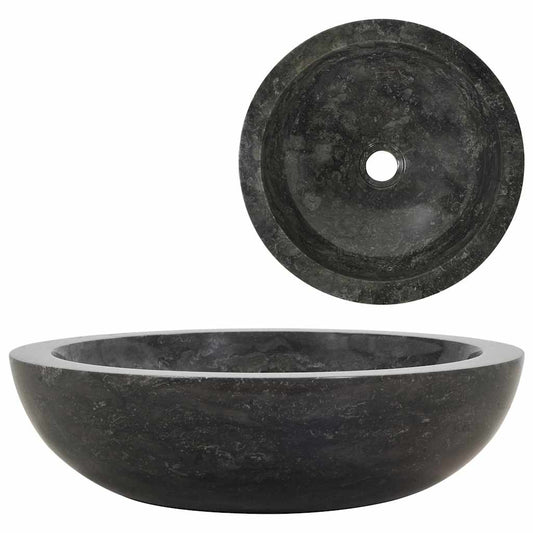 142774 vidaXL Sink 40x12 cm Marble Black