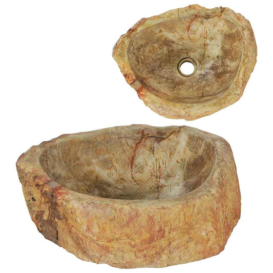 142778 vidaXL Sink 45x35x15 cm Fossil Stone Cream