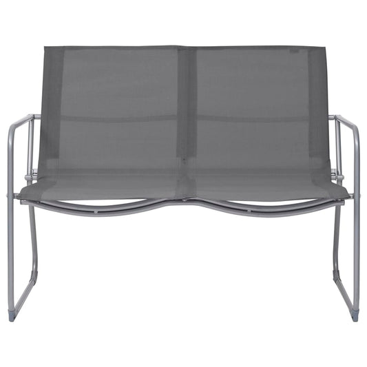 44351 vidaXL 4 Piece Garden Lounge Set Fabric & Steel Grey