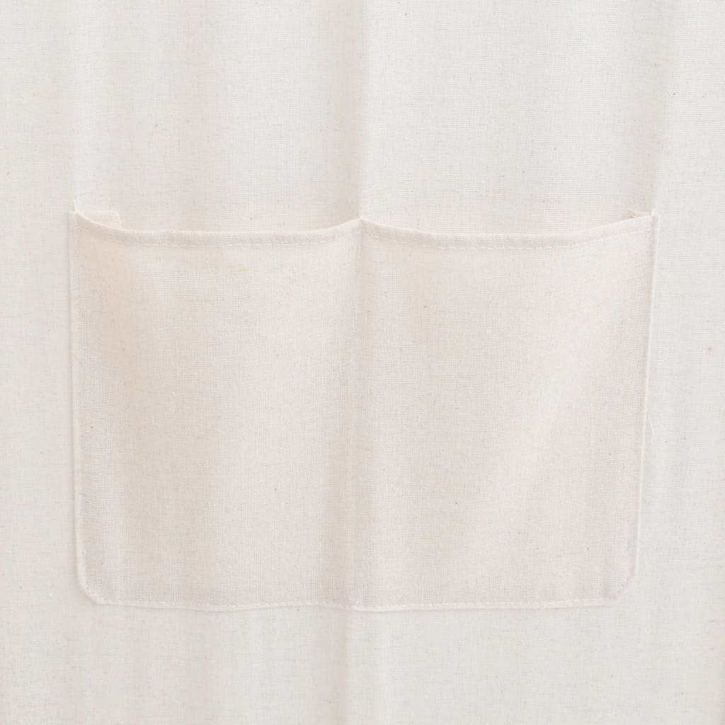 vidaXL 5-Panel Room Divider Cream 200x170x4 cm Fabric
