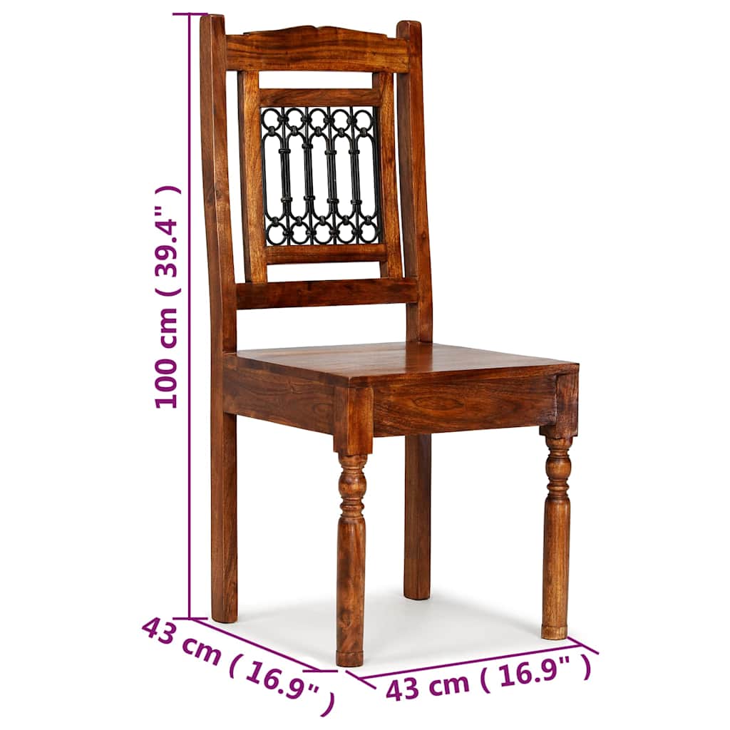 vidaXL Dining Chairs 6 pcs Solid Wood Classic